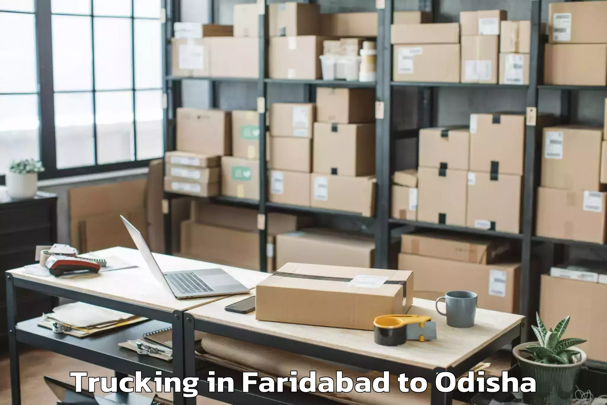 Book Faridabad to Khordha Trucking Online